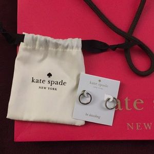 Kate spade pave huggies earrings
